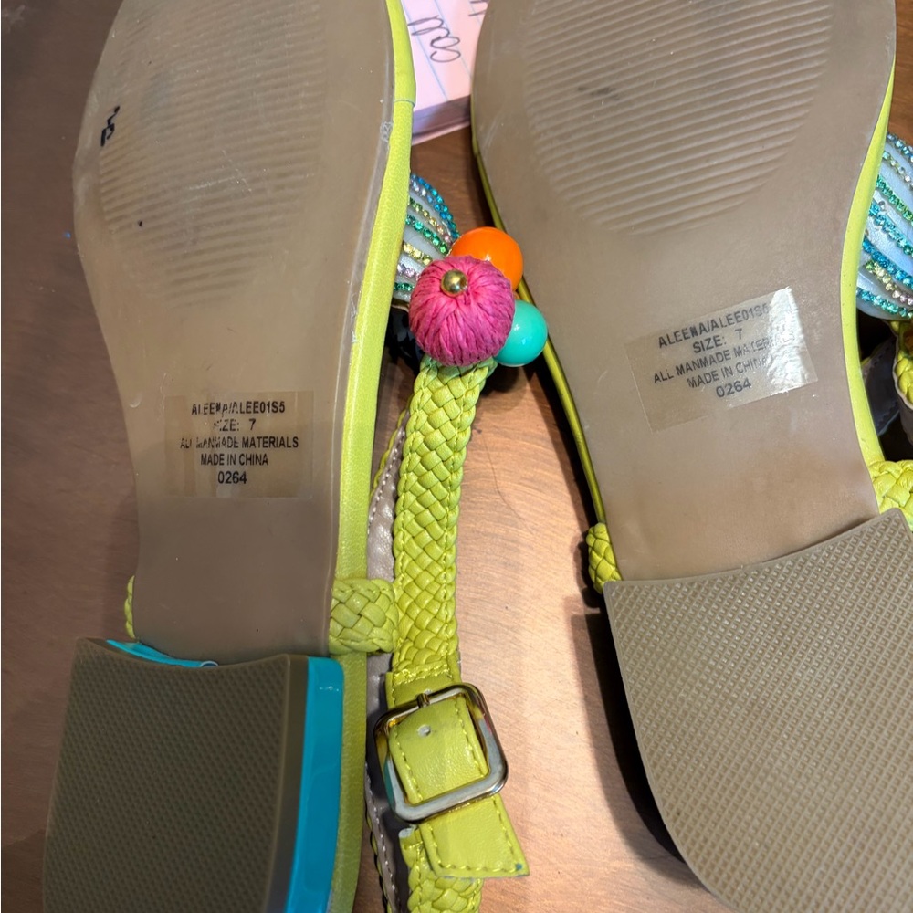 Super Fun Betsy Johnson Beaded Sandals - Picture 4 of 5